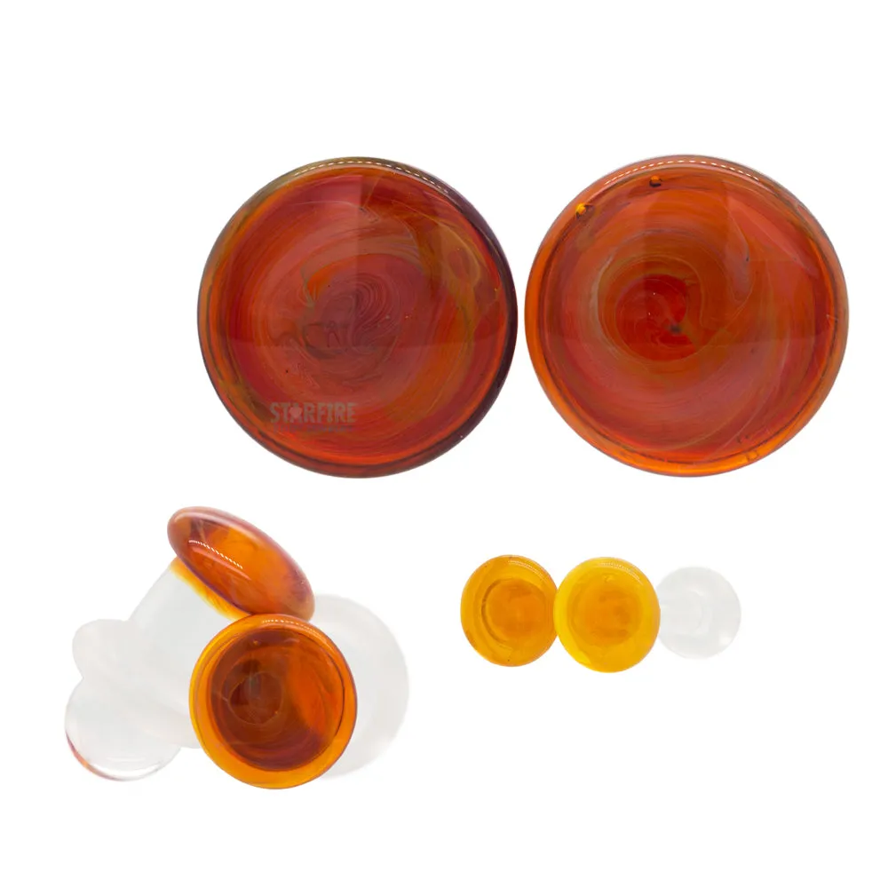 Glass Color Front Plugs - Amber Purple