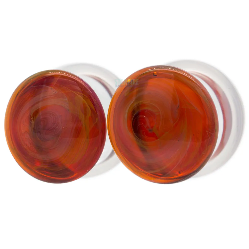 Glass Color Front Plugs - Amber Purple