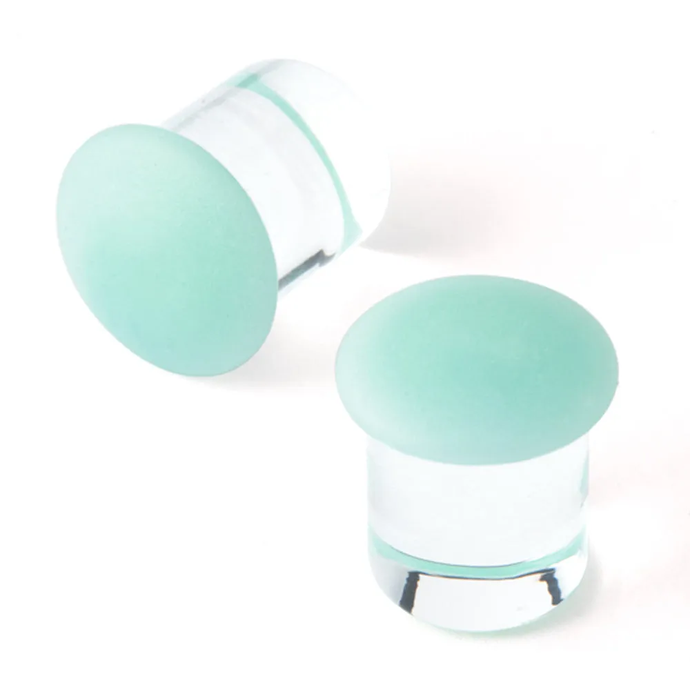 Glass Color Front Plugs - Matte Mint