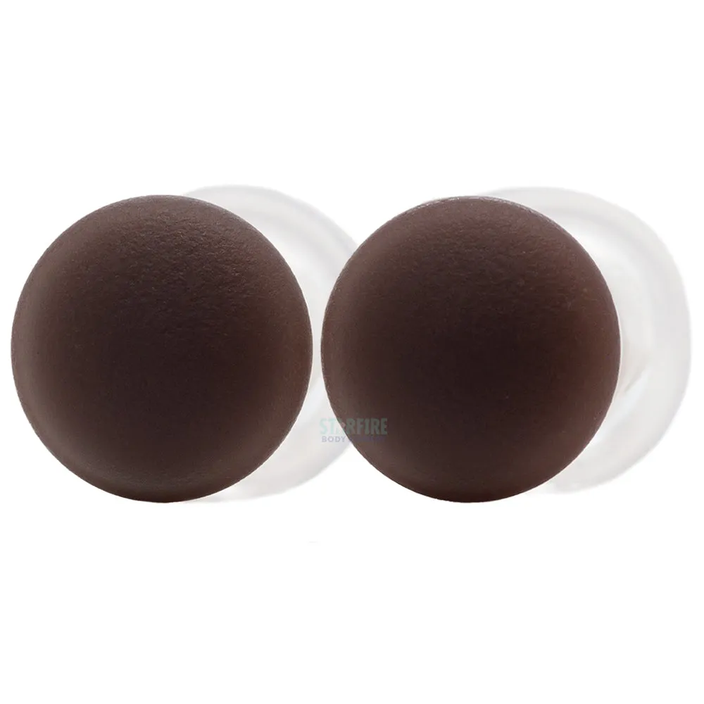 Glass Color Front Plugs - Matte Skin Tone 1