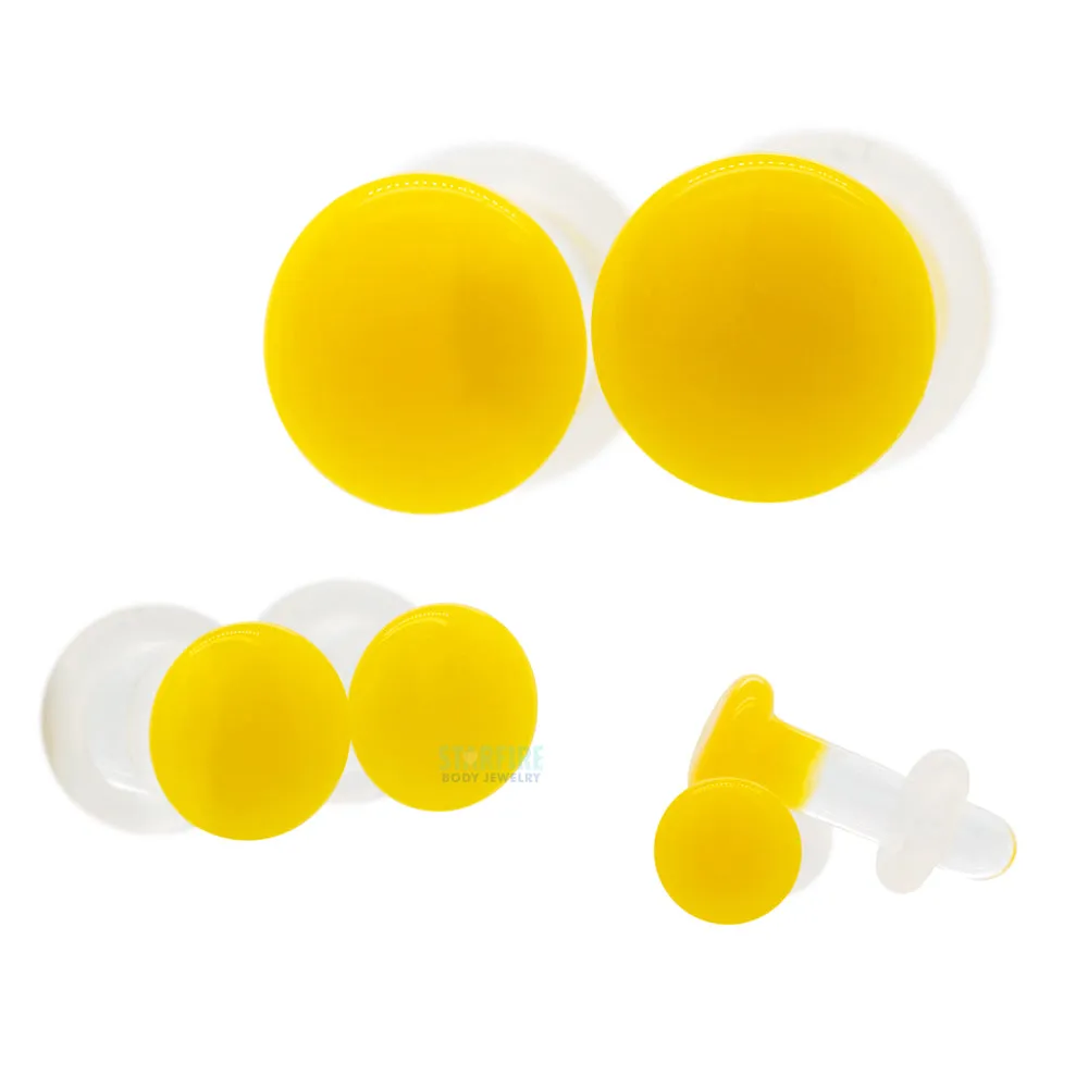 Glass Color Front Plugs - Yellow