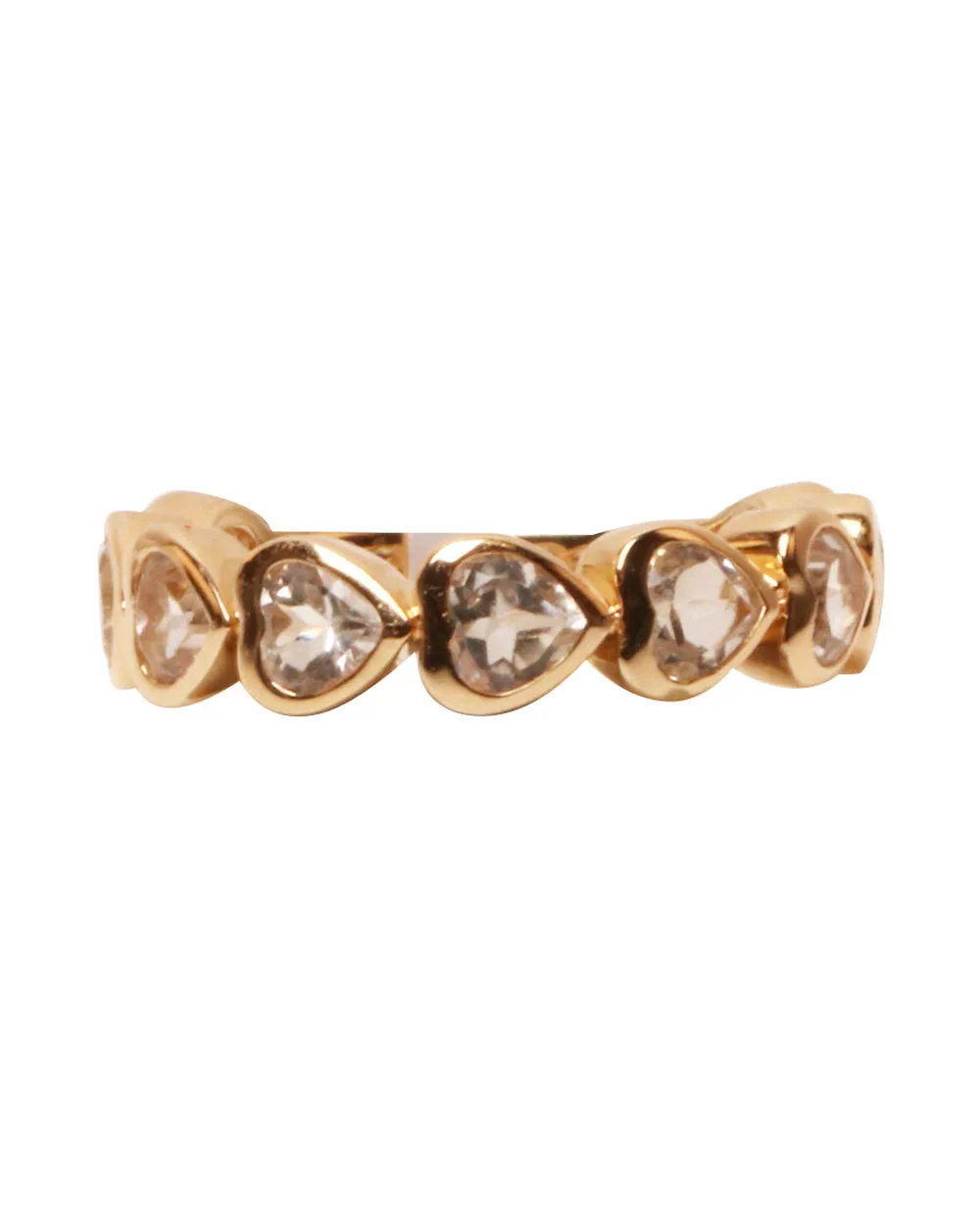 Gold Topaz Heart Ring