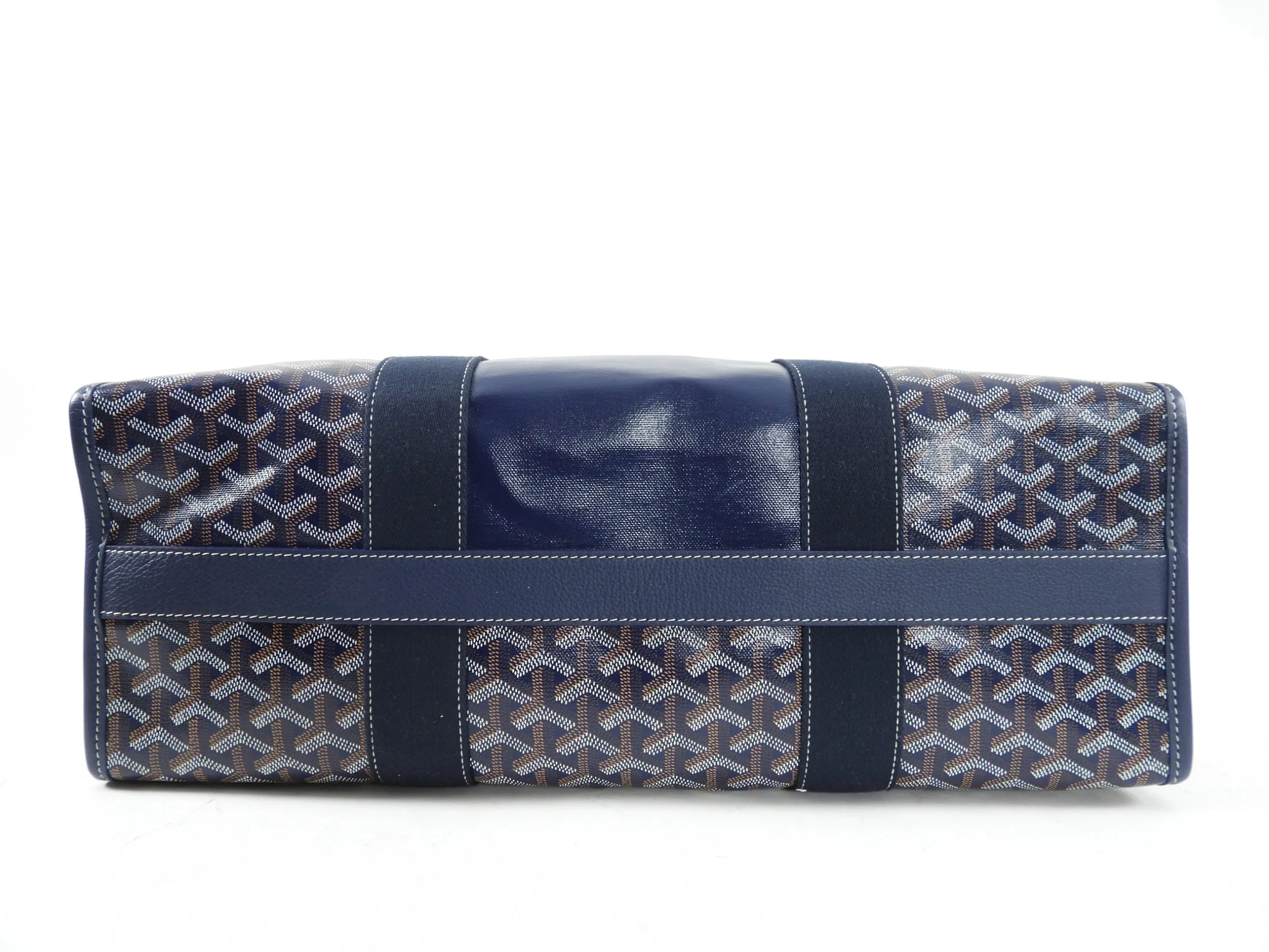 Goyard Navy Blue Vilette Tote Bag MM French Bulldog