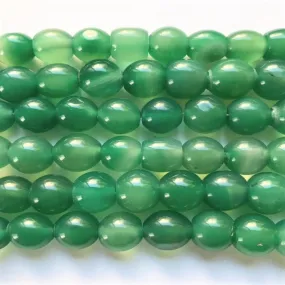 Green Agate Drum 13-15 x 15-17mm