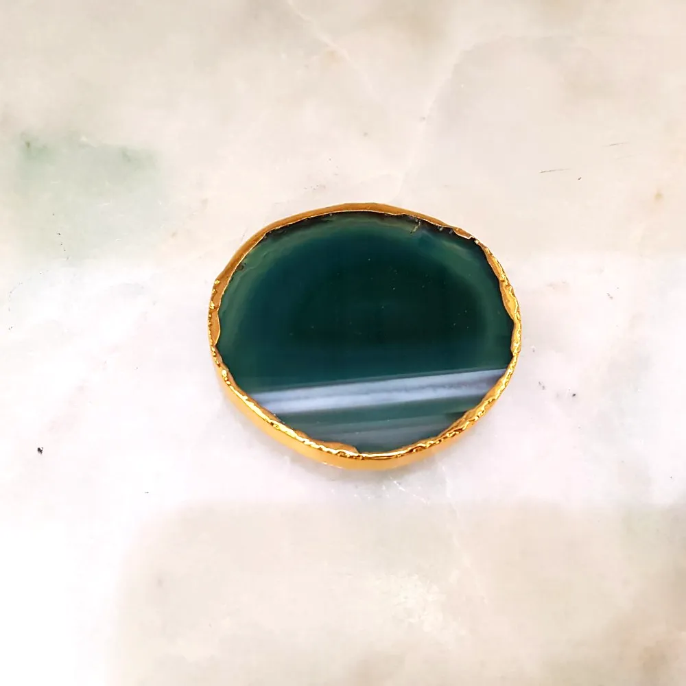 Green Agate Geode Phone Grip