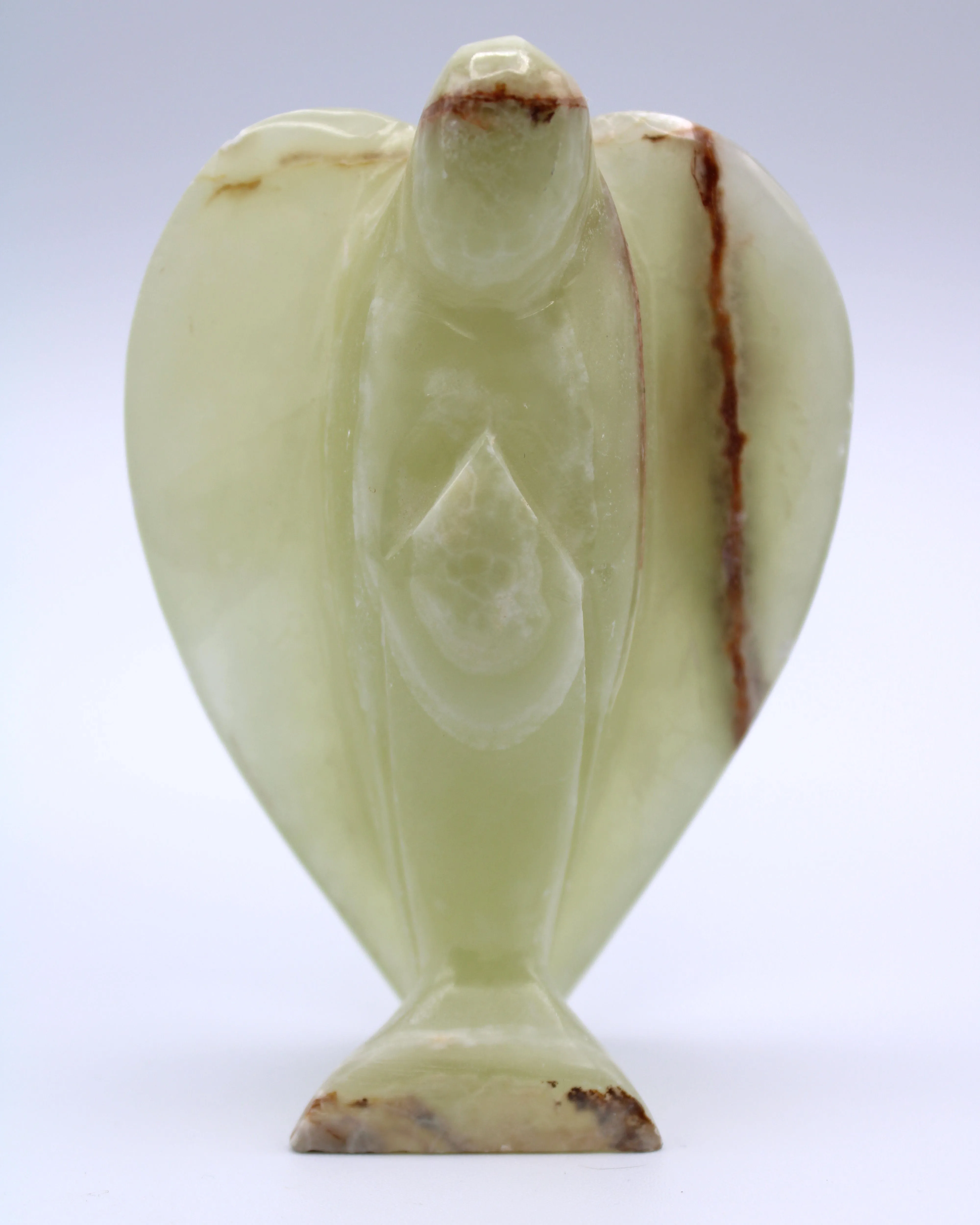 Green Onyx Angel Carving