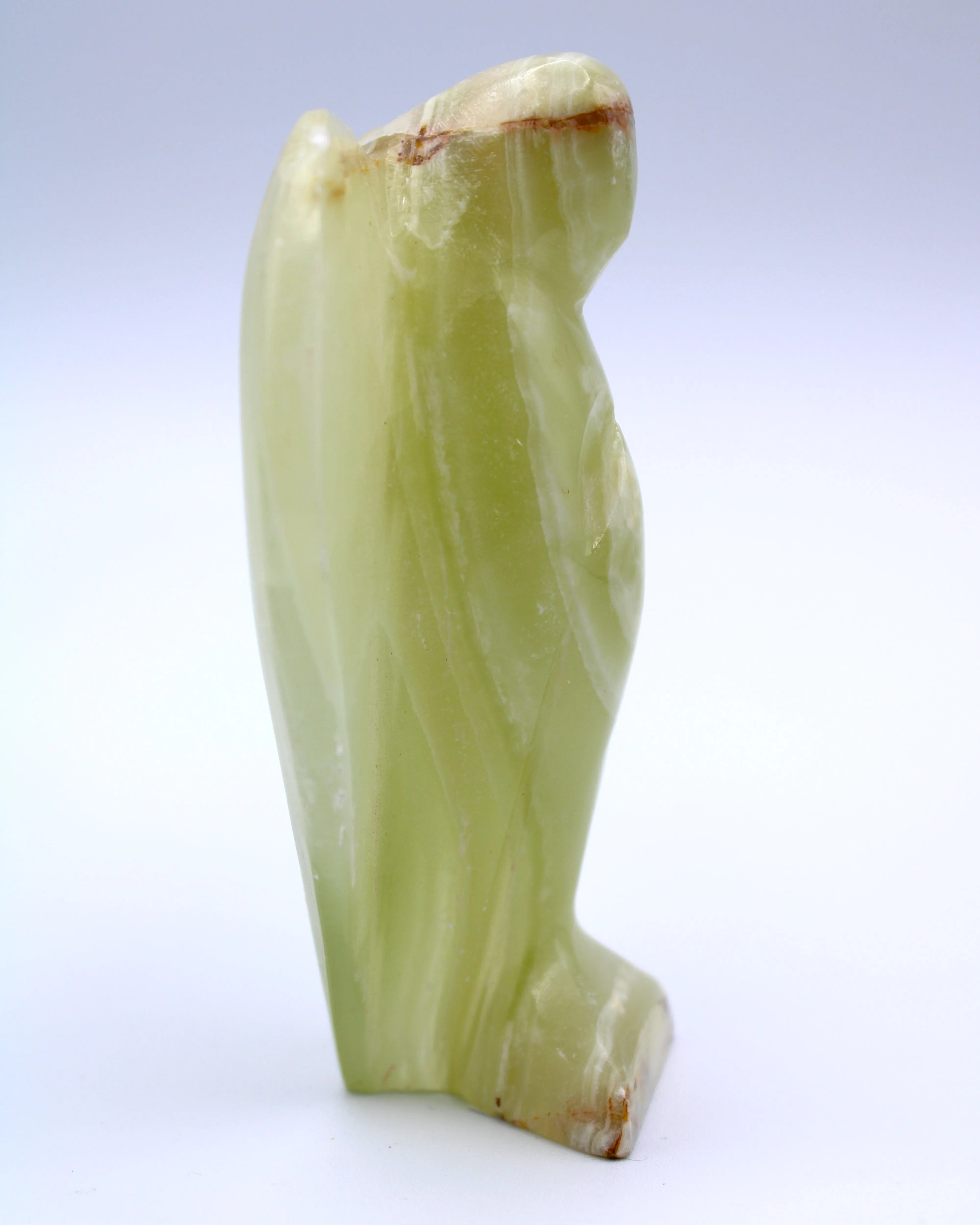 Green Onyx Angel Carving