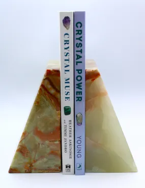 Green Onyx Bookends