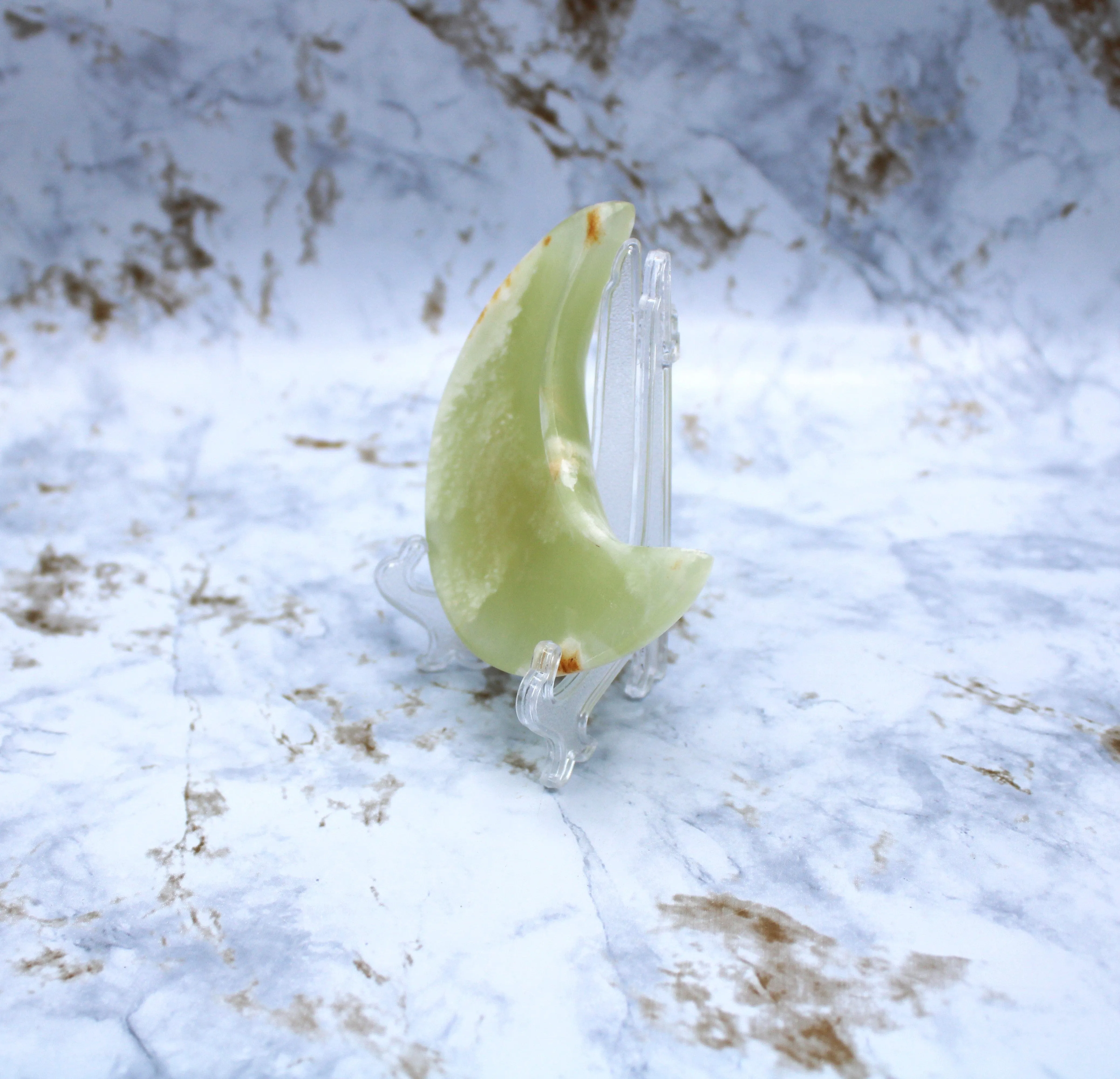 Green Onyx Moon Plate