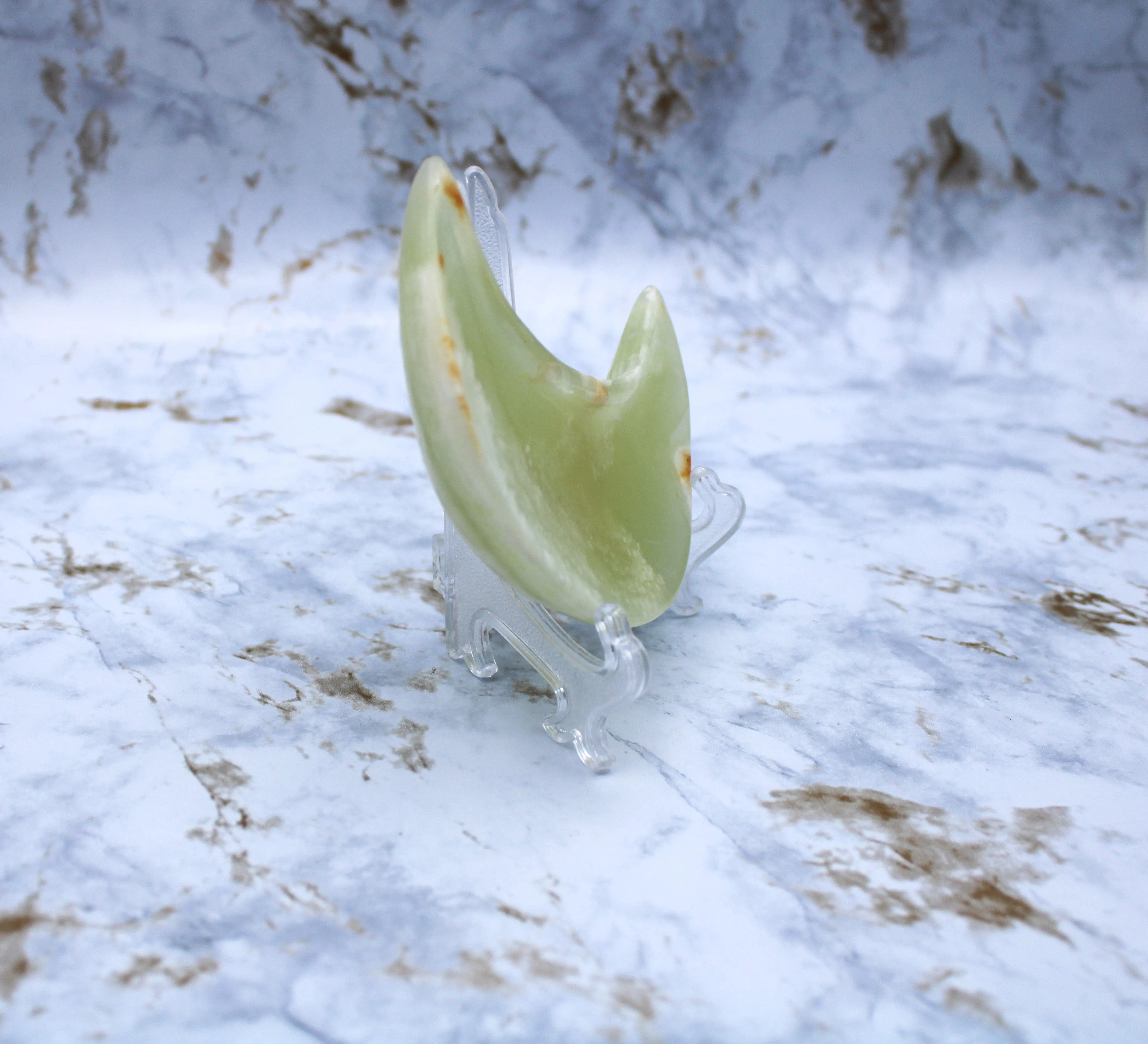 Green Onyx Moon Plate