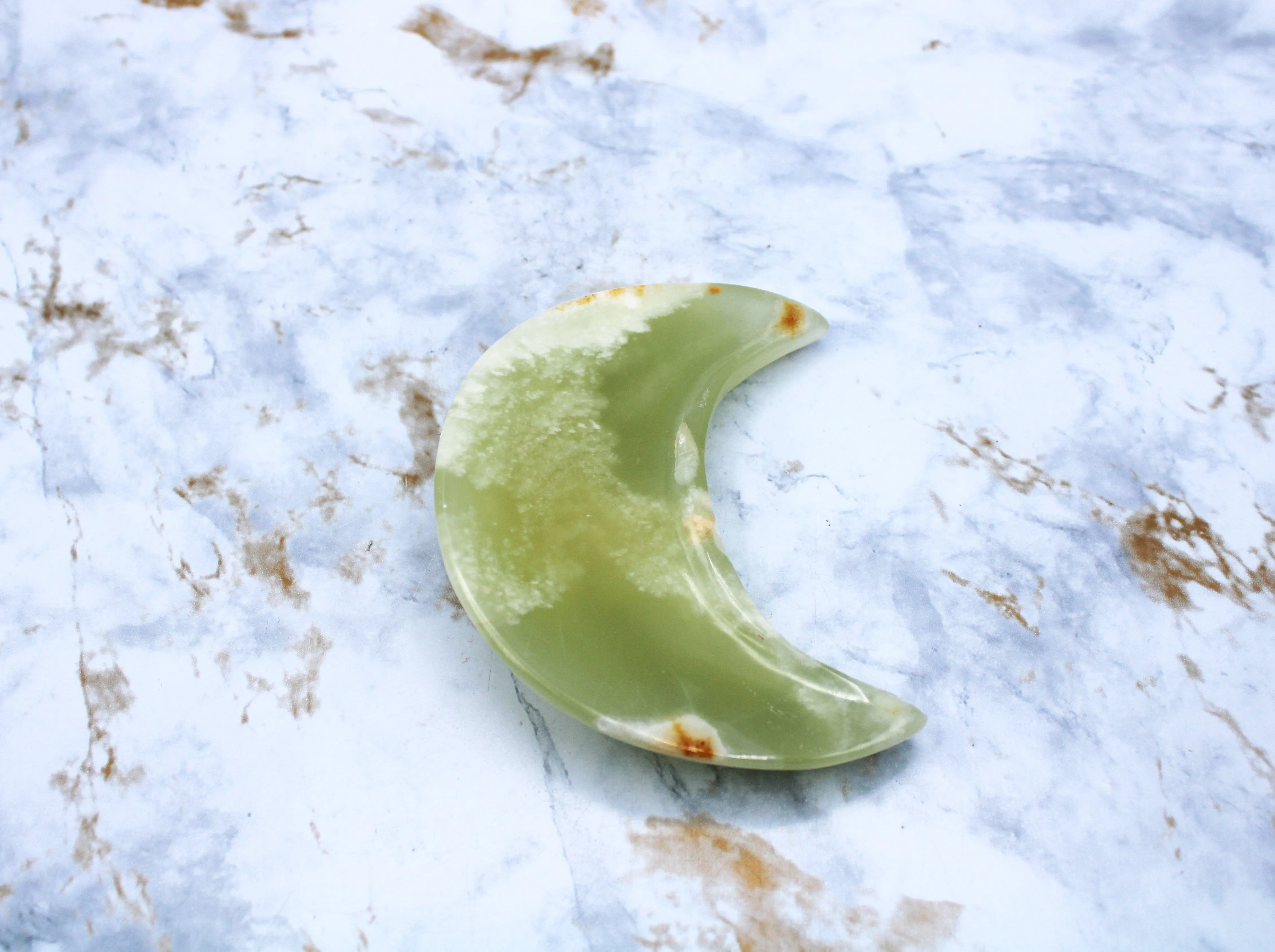 Green Onyx Moon Plate