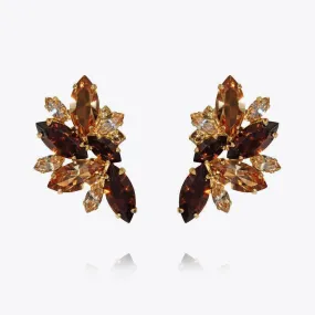 Iris Earcuffs / Smoked Topaz Combo