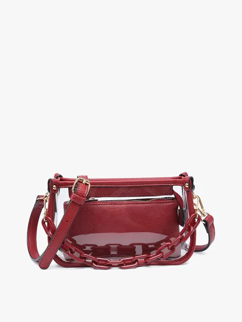 Jessica Clear Crossbody w/ Chain