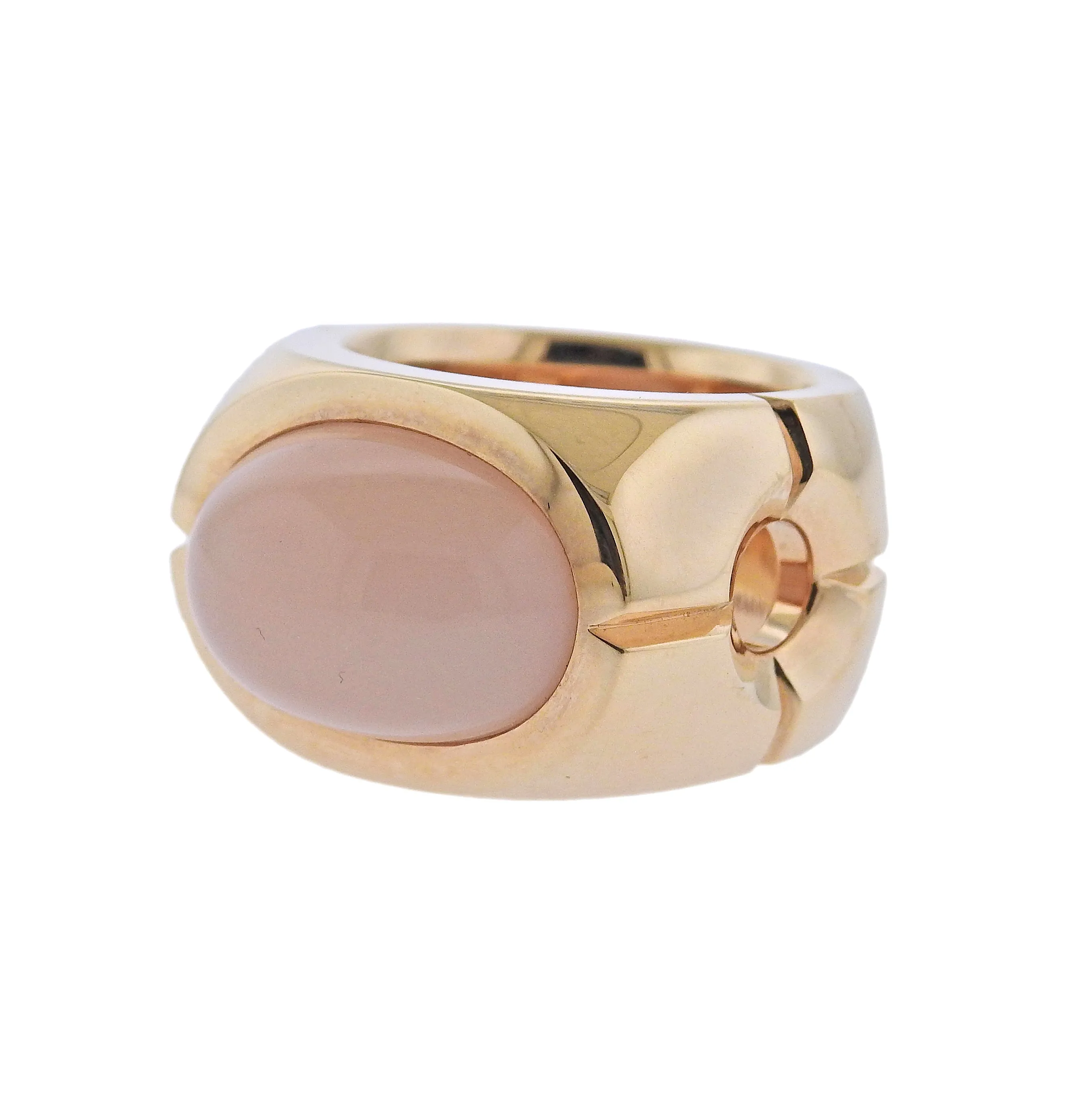 Jochen Pohl 12.47ct Peach Moonstone Rose Gold Ring