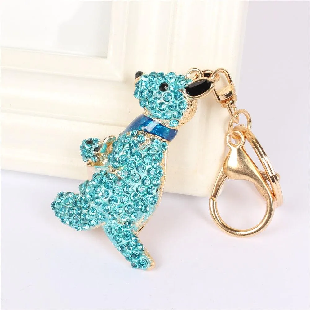 Kangaroo Rhinestone Crystal Charm Purse Pendant & Gift Key Chain