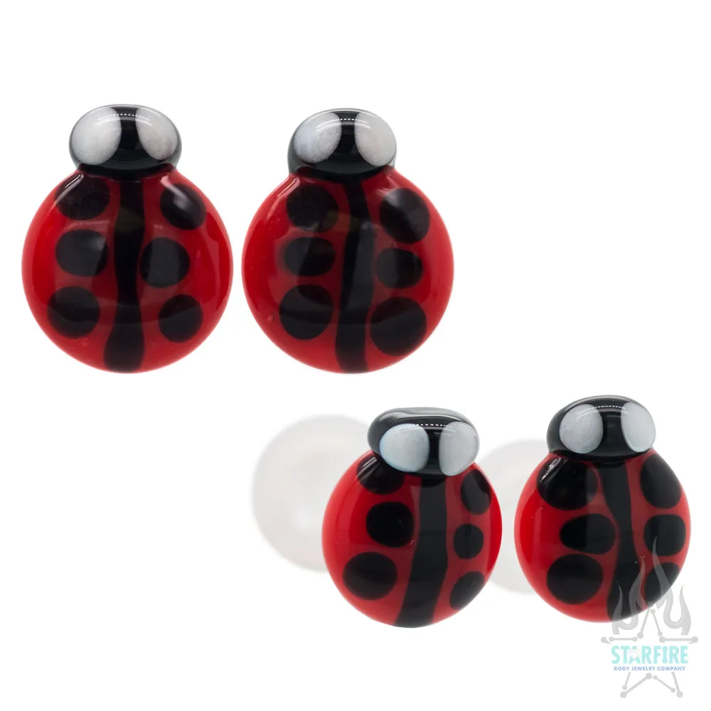 Ladybug Glass Plugs