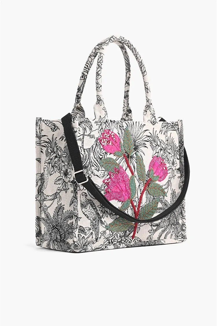 Leopard Lily Tote