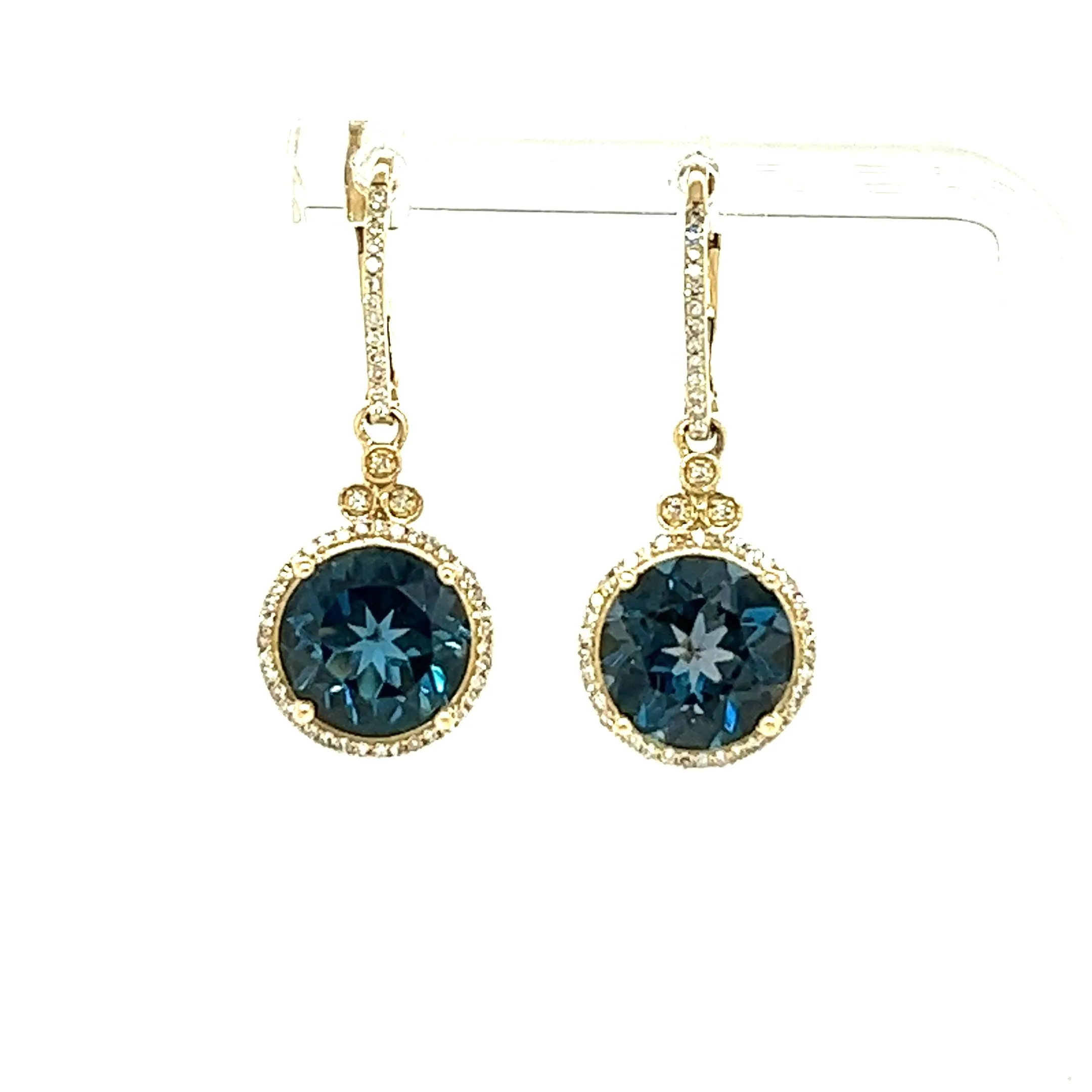 London Blue Topaz and Diamond Earrings