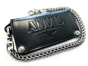 Long Biker Leather Chain Wallet - Anvil Bold