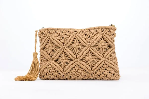 Magnolia Tassel Clutch