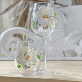 Magnolia Wine Glass