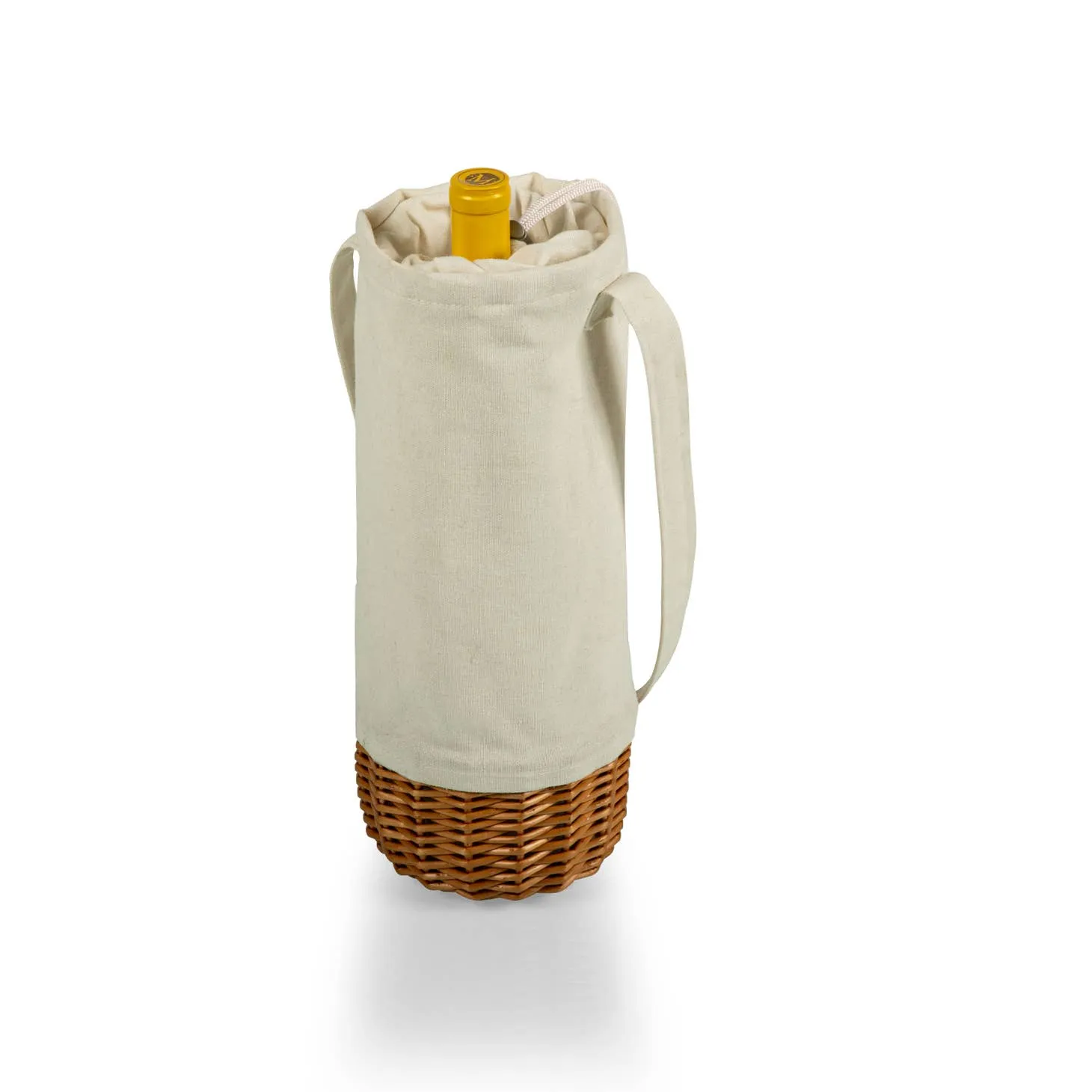 Malbec Insulated Canvas and Willow Wine Basket