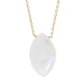 Marquis Rainbow Moonstone Necklace