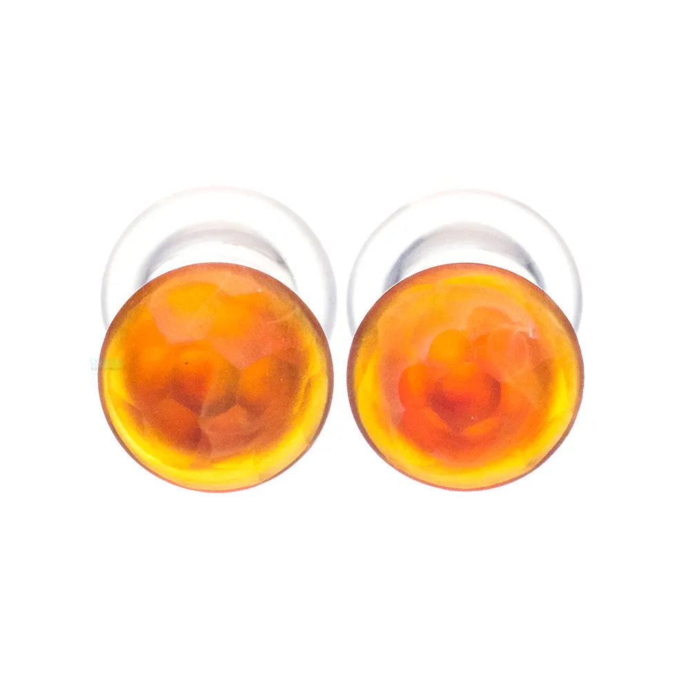 Martele Glass Color Front Plugs - Amber Purple