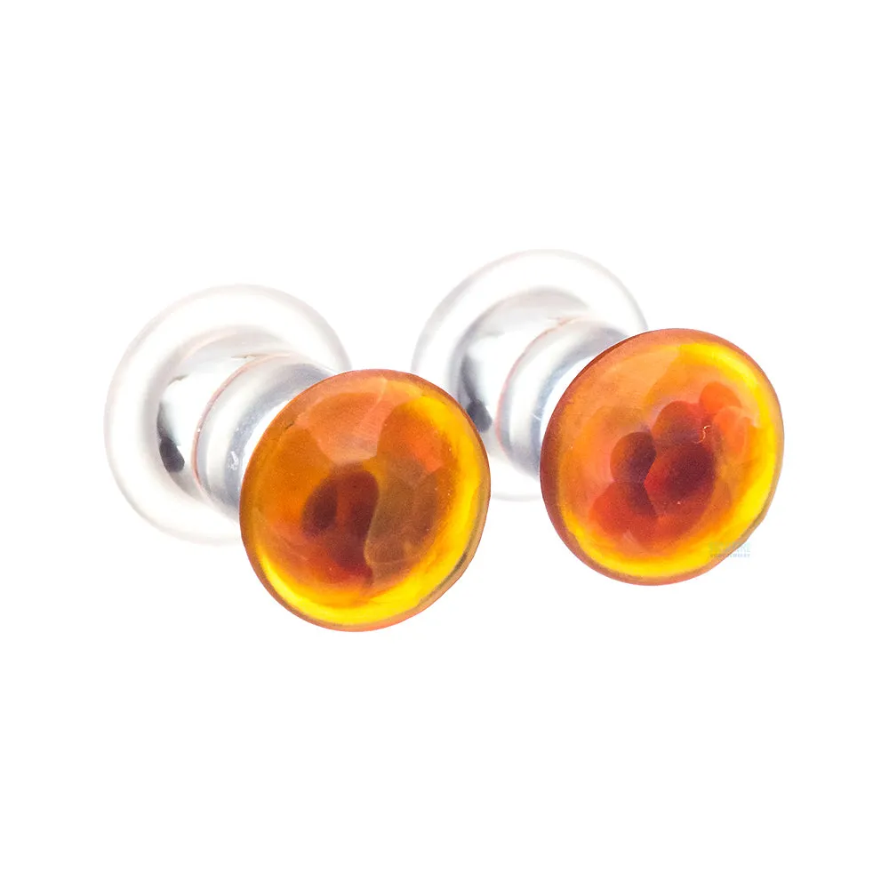 Martele Glass Color Front Plugs - Amber Purple