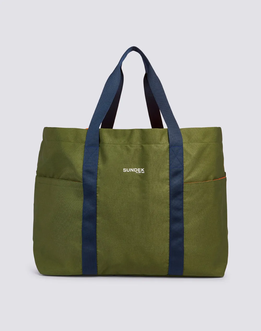 MILITARY TOTE BAG CON DETTAGLI A CONTRASTO