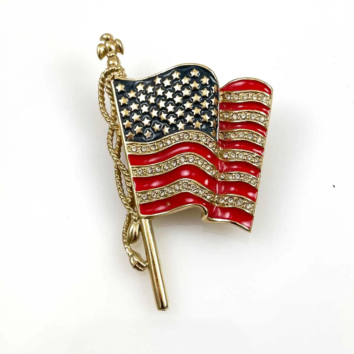 Monet American Flag Brooch United We Stand