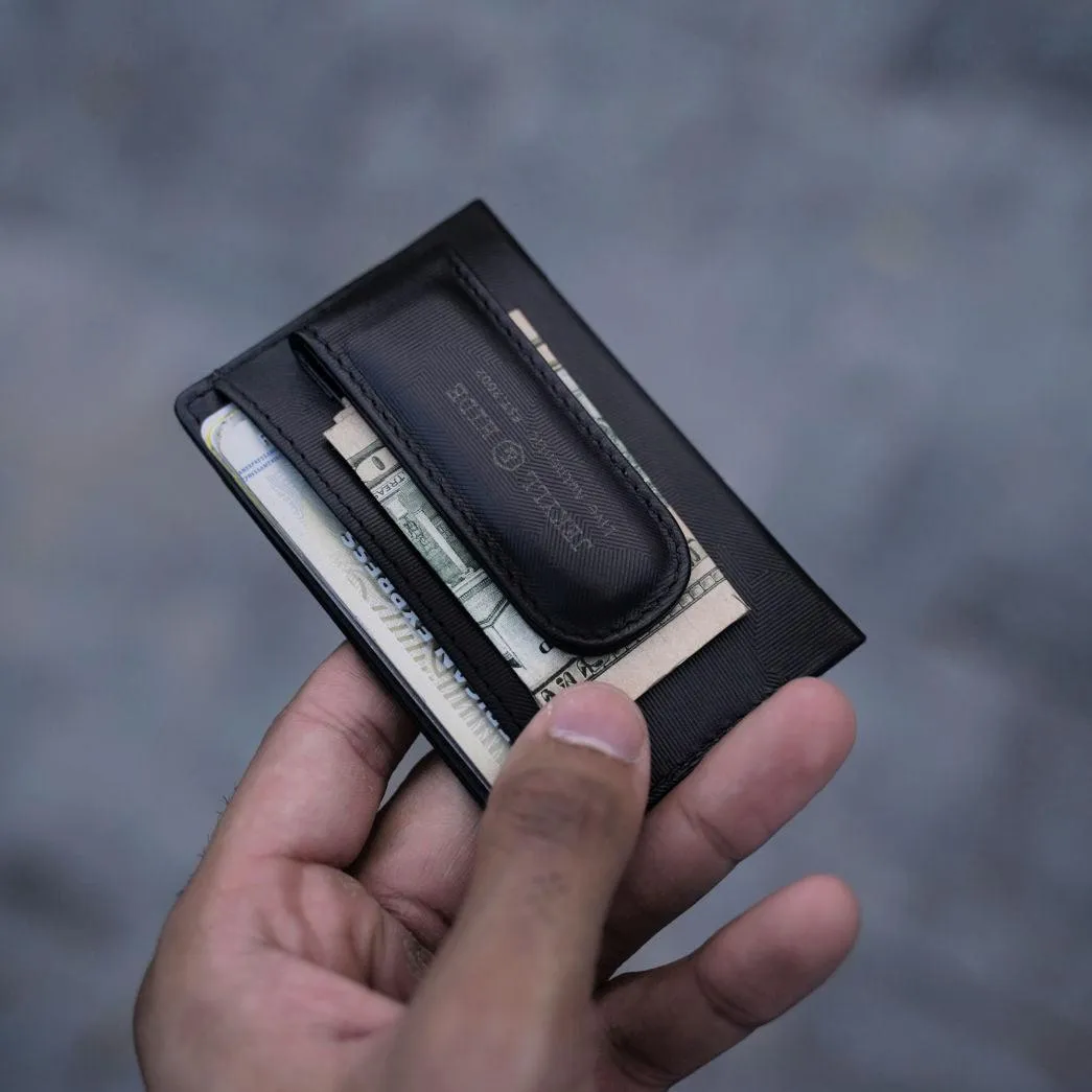 Money Clip Card Holder, Black Camo