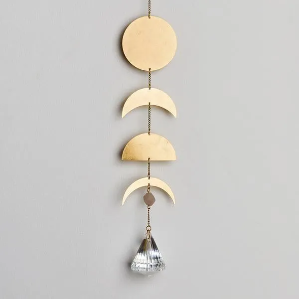 Moon Phase Moonstone Suncatcher