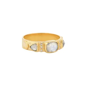 Moonstone & Diamond Totem Ring