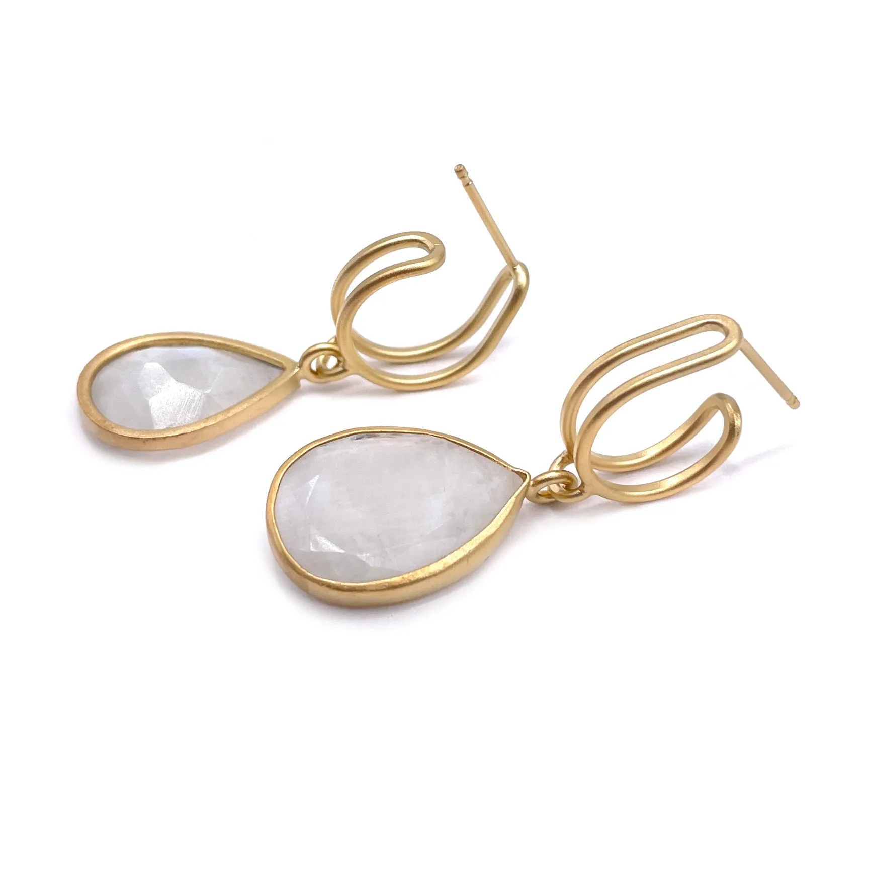 Moonstone Link Hoops