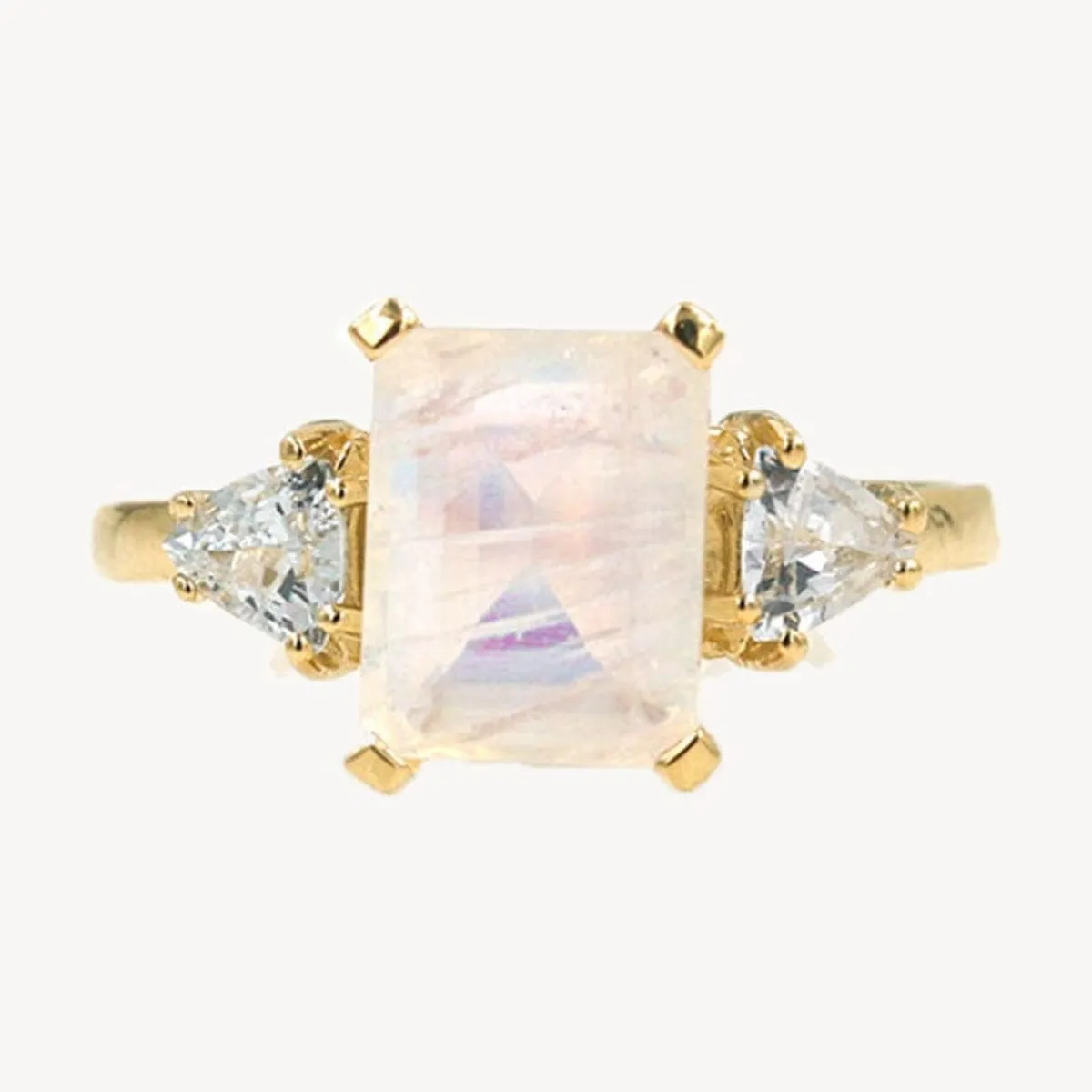 Moonstone Sapphire Muse Ring