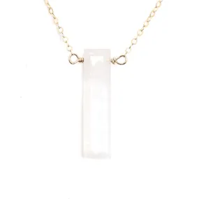 Moonstone Slim Bar Necklace