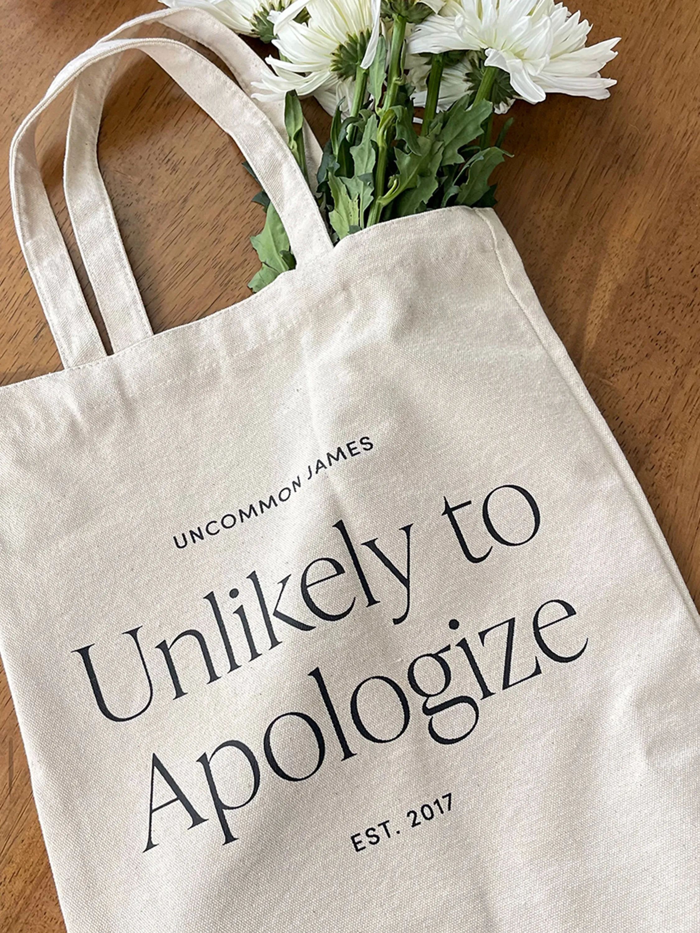 Motto Canvas Tote Bag