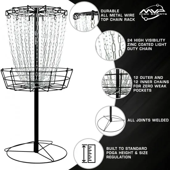 MVP Black Hole Practice Disc Golf Basket