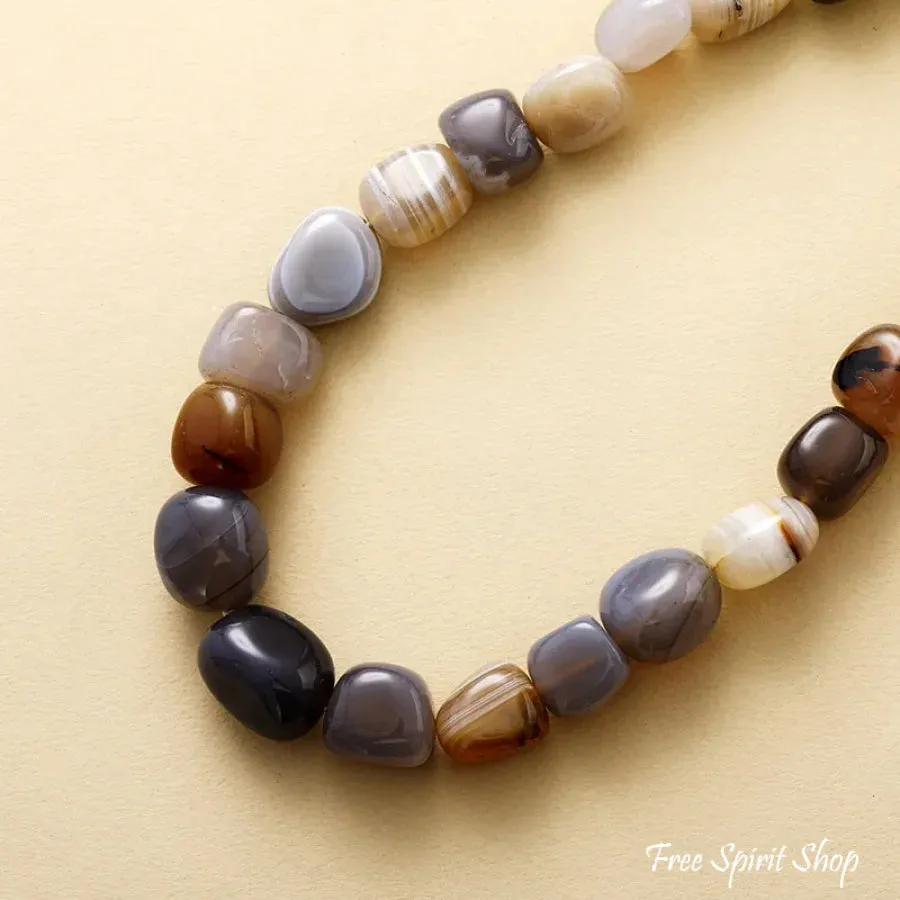 Natural Chunky Botswana Agate Gemstone Necklace