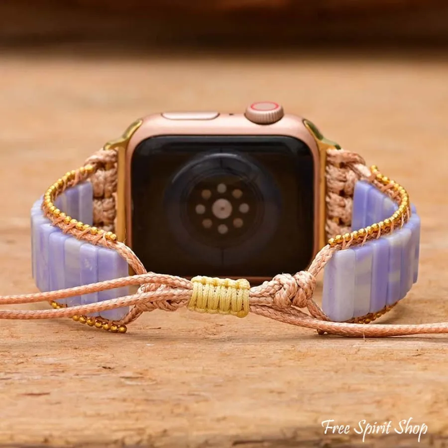 Natural Purple Agate Apple Watch Band