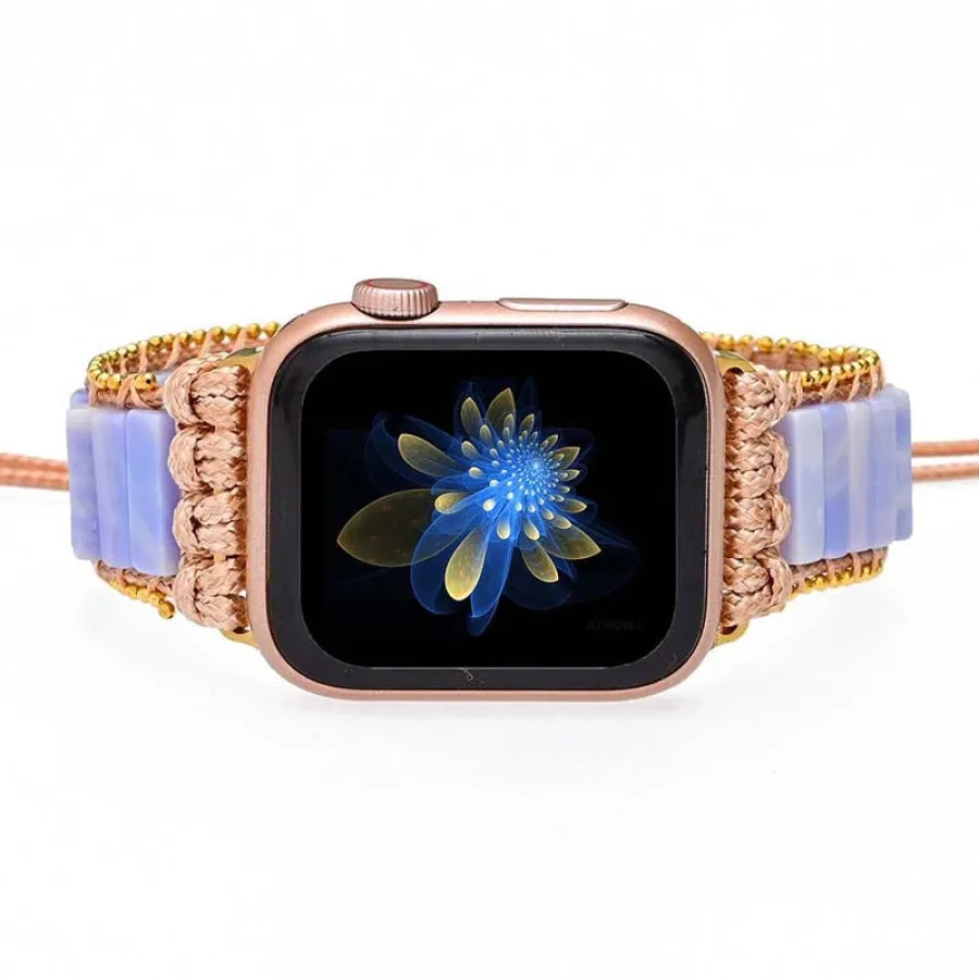 Natural Purple Agate Apple Watch Band