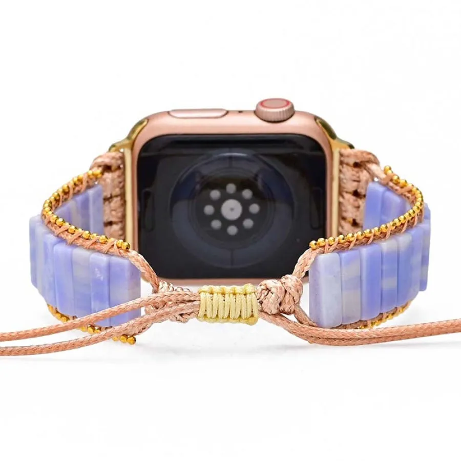 Natural Purple Agate Apple Watch Band