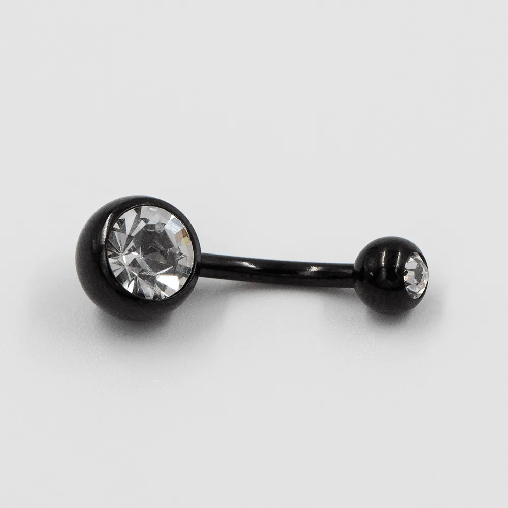 Onyx Serpent Sparkle Navel Barbell