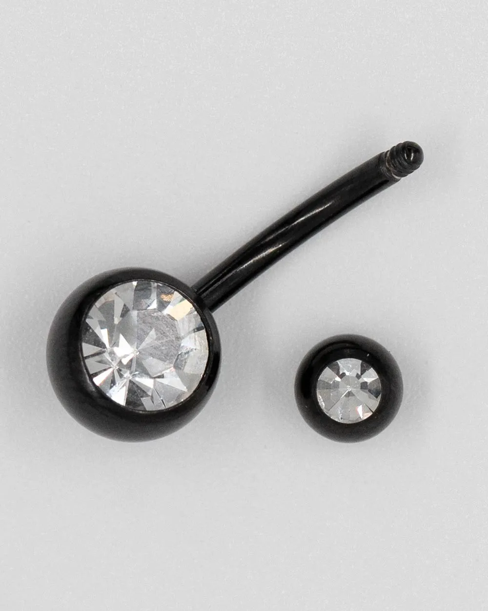 Onyx Serpent Sparkle Navel Barbell