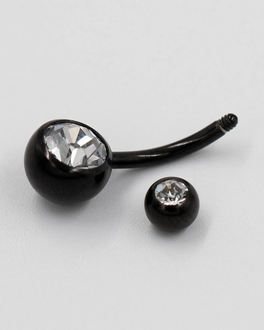 Onyx Serpent Sparkle Navel Barbell