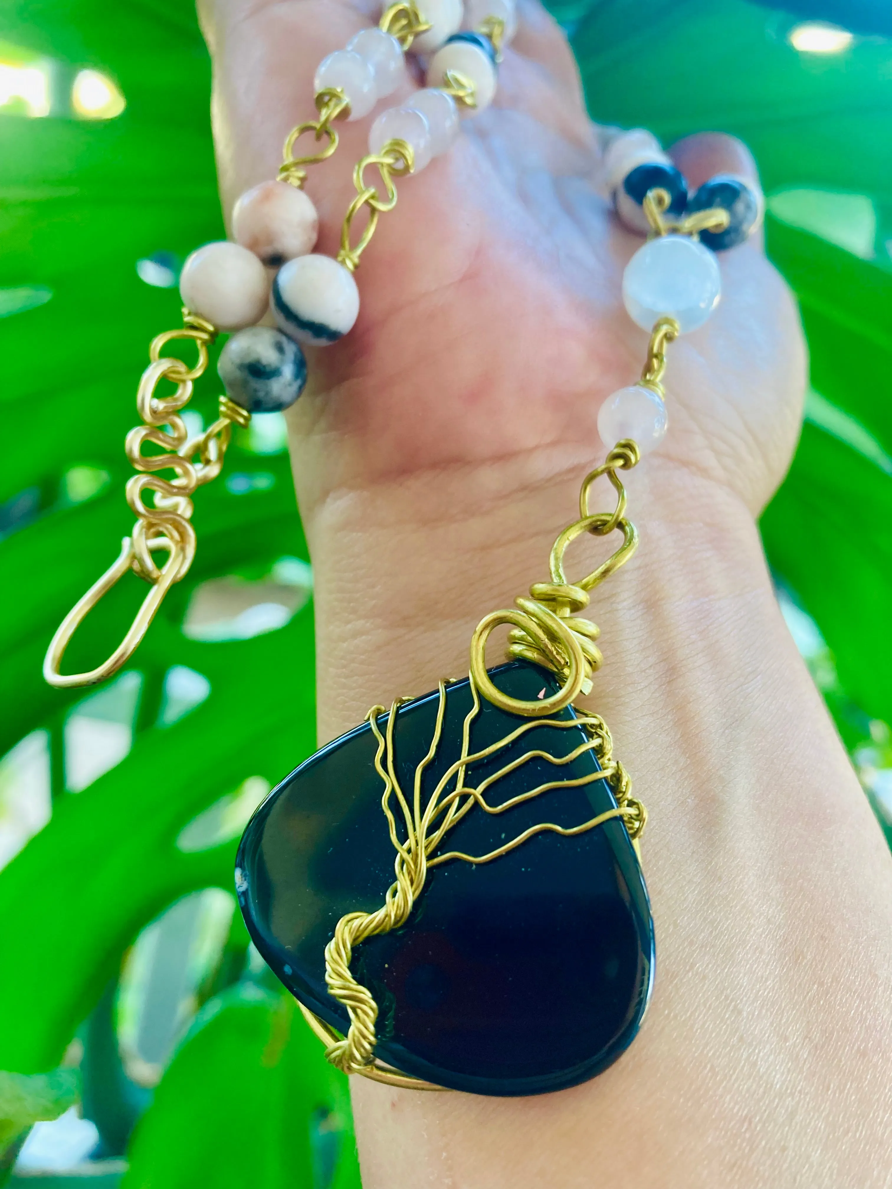 Onyx Tree Necklace