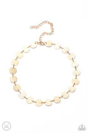 Paparazzi Reflection Detection - Gold Choker Necklace