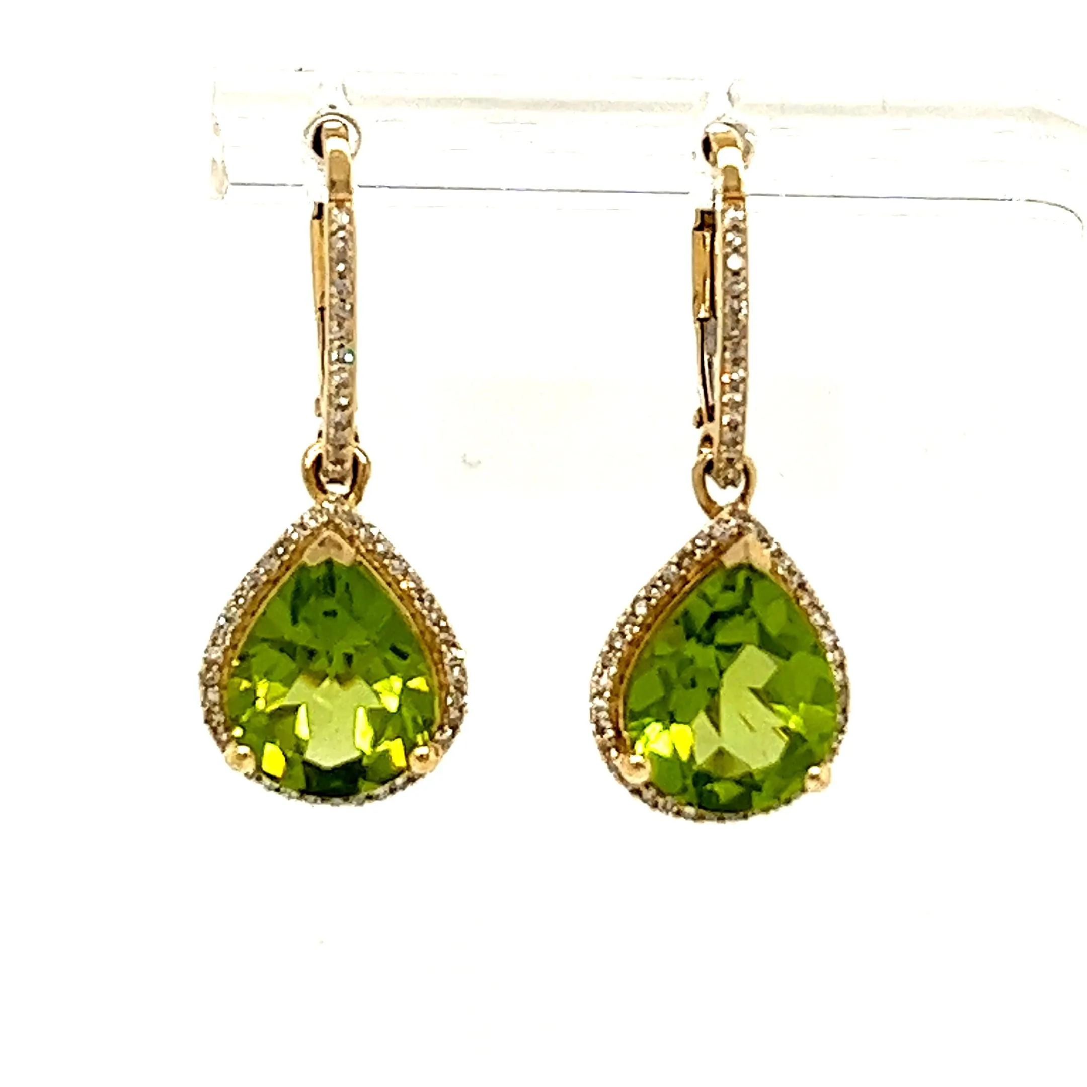 Peridot and Diamond Earrings