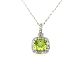 Peridot and Diamond Necklace